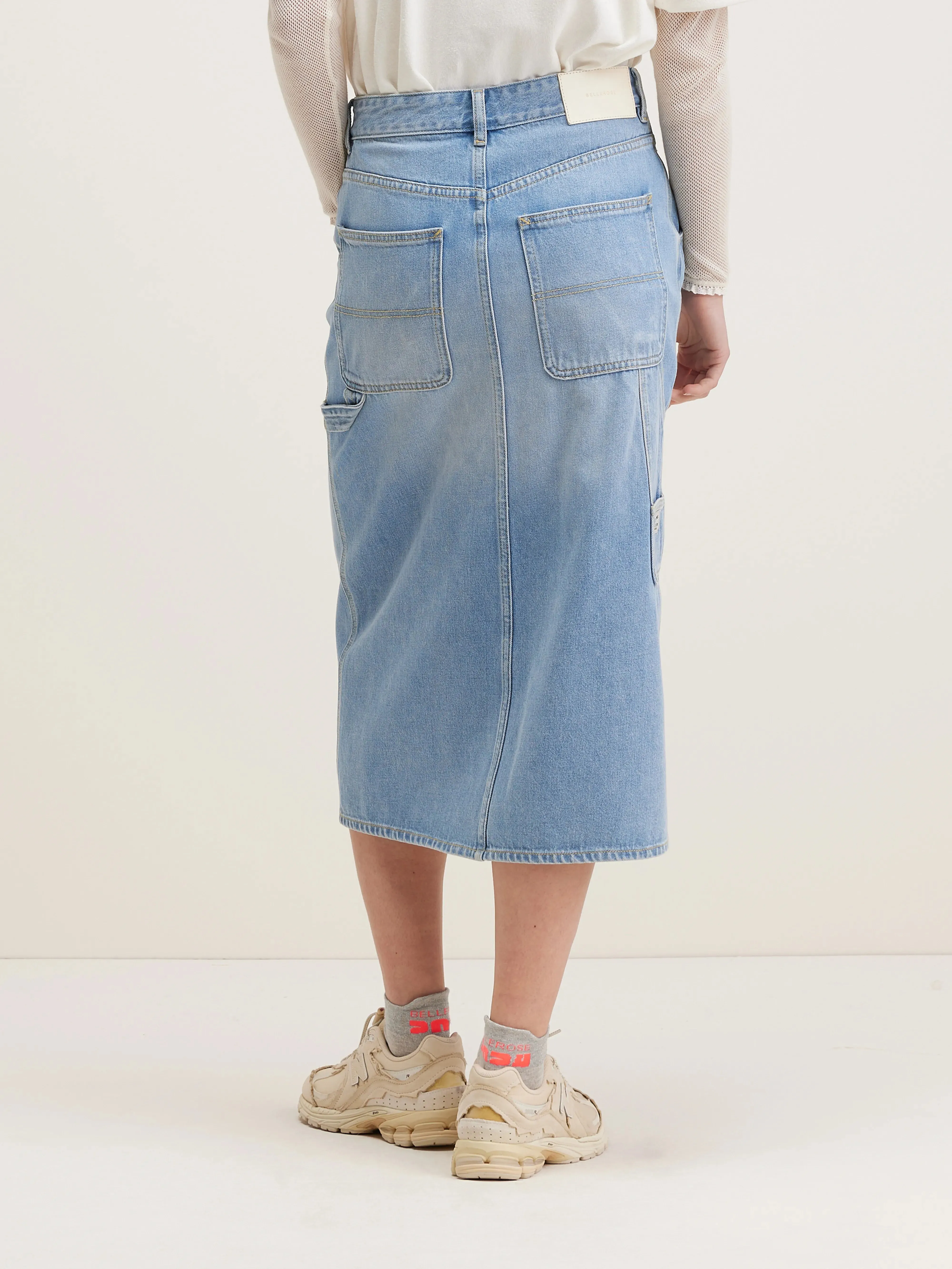 Pluie midi skirt (242 / W / VINTAGE BLUE)