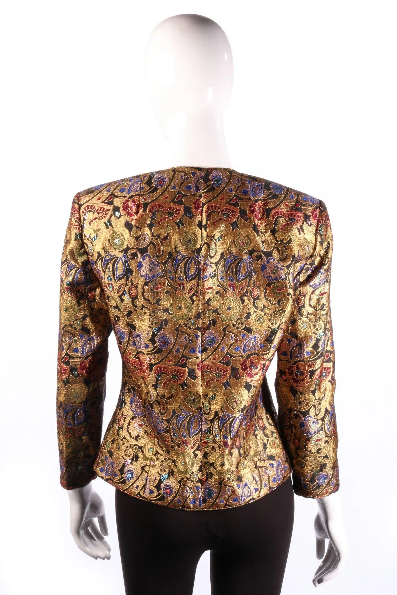 Ports Trademark Designs Metallic Floral Jacket Uk Size 8