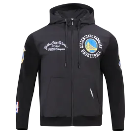 Pro Standard Men's Golden State Warriors Hybrid Woven Hoodie-Black