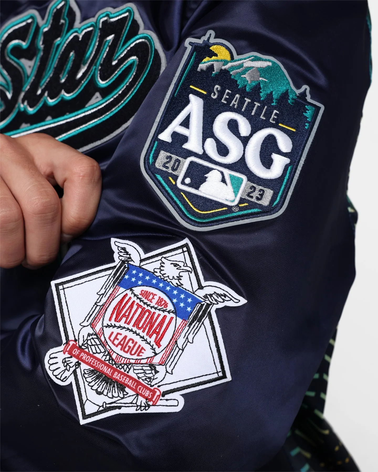 Pro Standard MLB All Star Satin Rib Jacket Navy