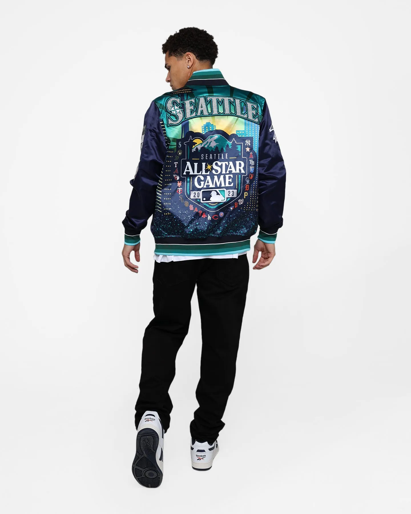 Pro Standard MLB All Star Satin Rib Jacket Navy