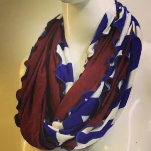 Purpley Stripe Eternity Scarf