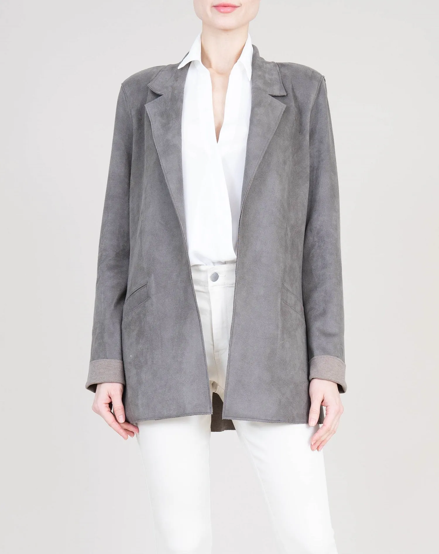 Rachel Oversized Vegan Suede Blazer