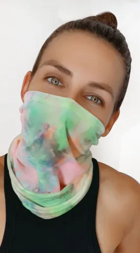 Rainbow Sherbet Face Neck Bandana