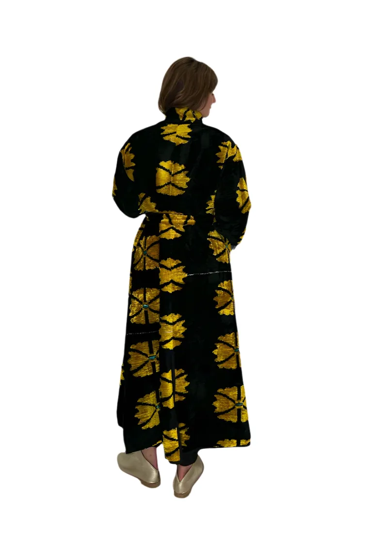 Reversible Ikat and Velvet Duster