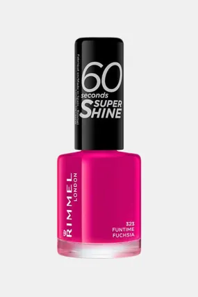 Rimmel London 60 Seconds Super Shine Nail Polish 323 Funtime Fuchsia