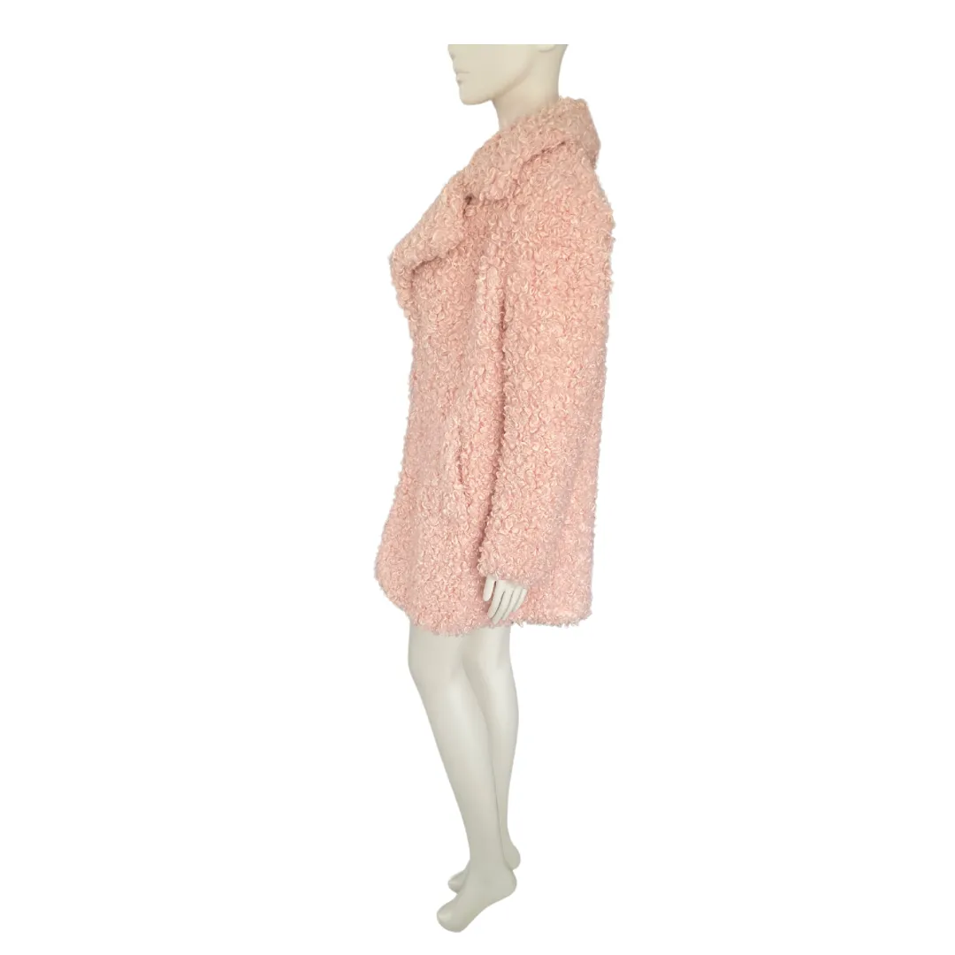 River Island Teddy Coat Fluffy Pink SIZE M