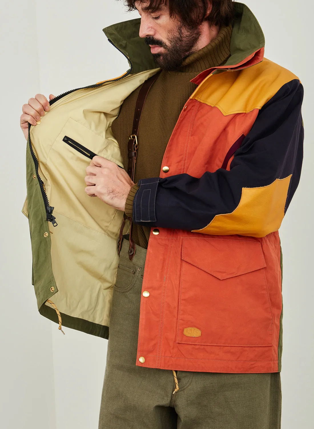 Rocky Mountain Featherbed x Nigel Cabourn Mountain Parka Dry Wax in Multicolour