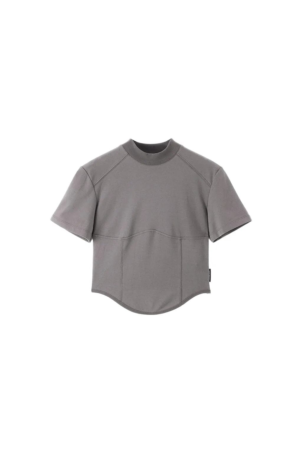 Round Mock Turtleneck Slim Fit T-Shirt