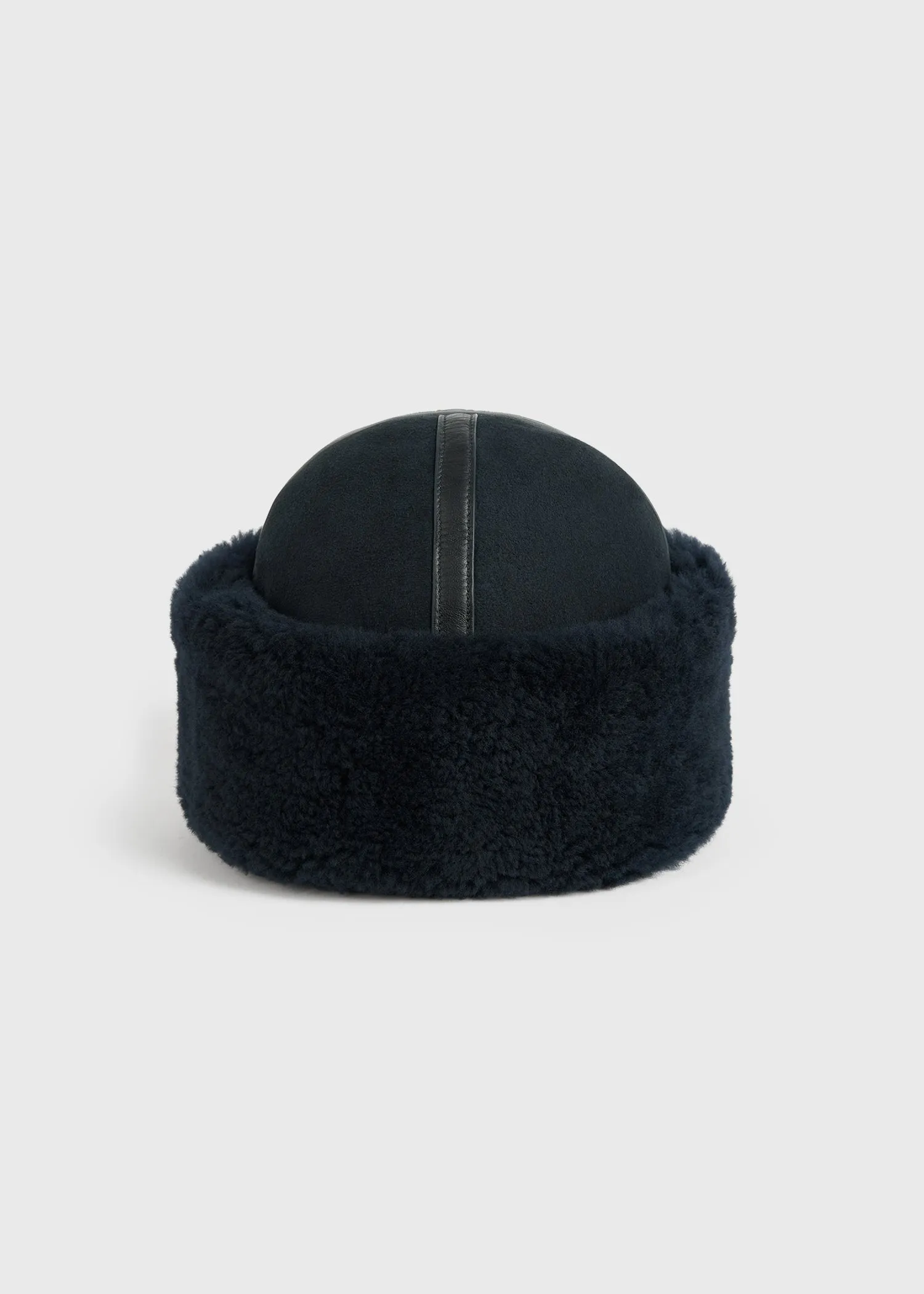 Shearling winter hat navy