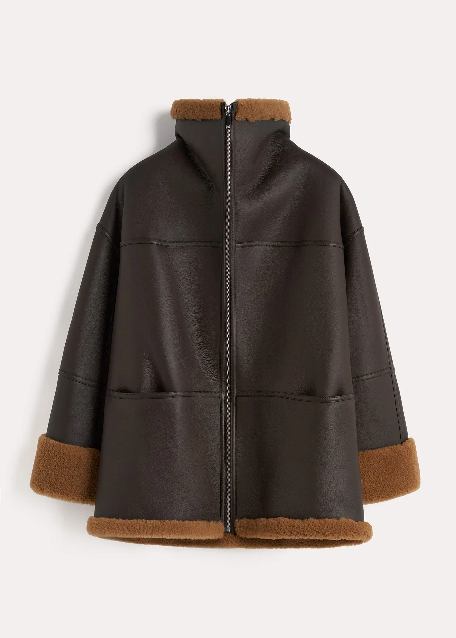 Signature shearling jacket chocolate