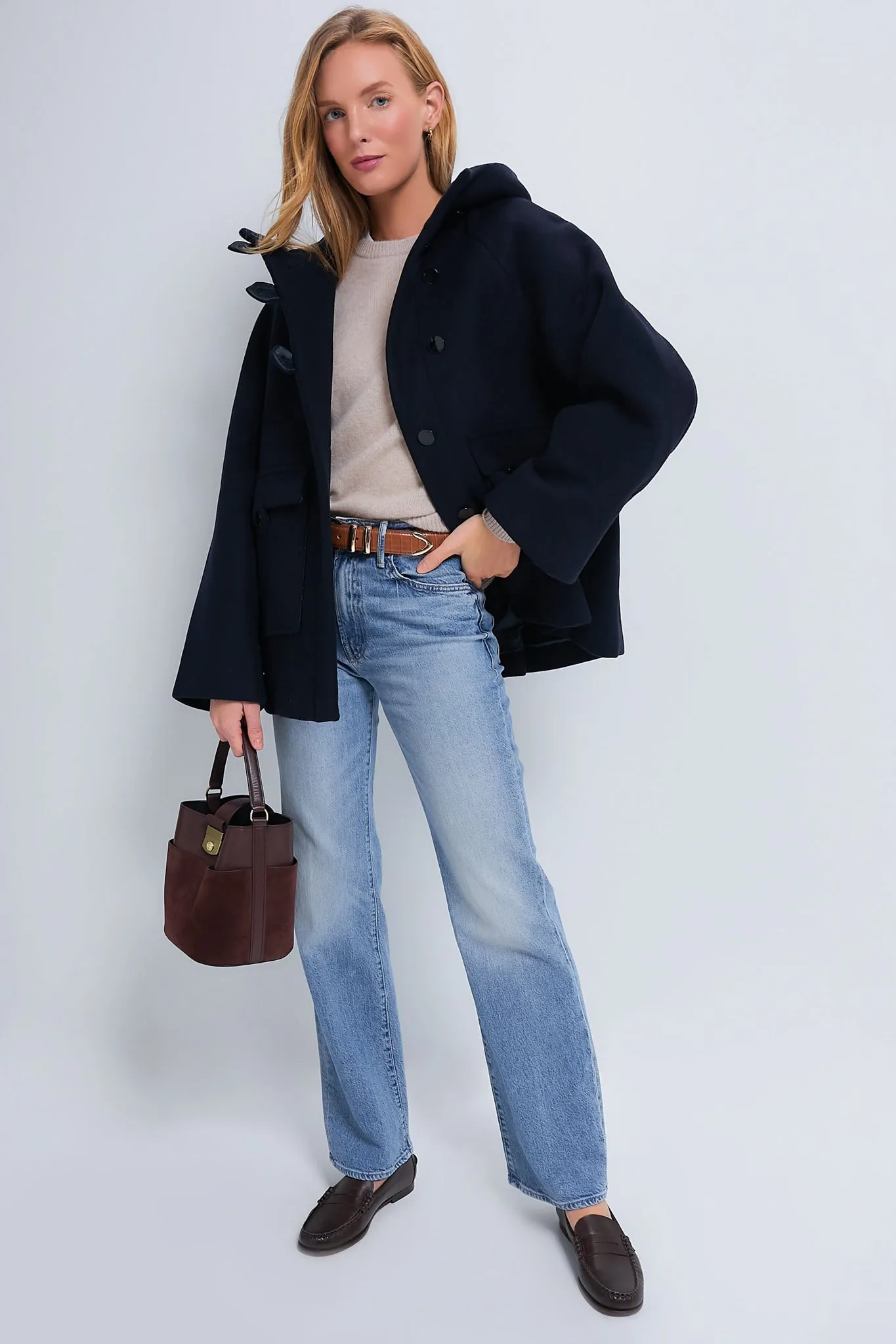 Sky Captain Boiled Wool Midi Jacket