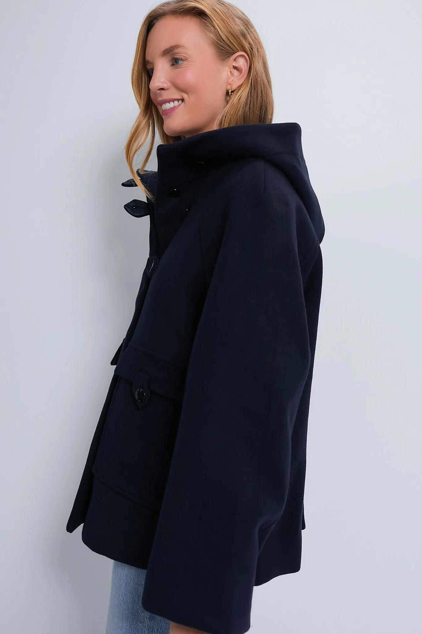 Sky Captain Boiled Wool Midi Jacket