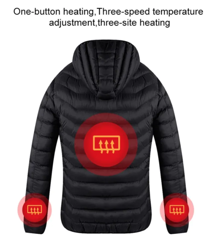 Snap On Heated Electric Jacket Battery Operated