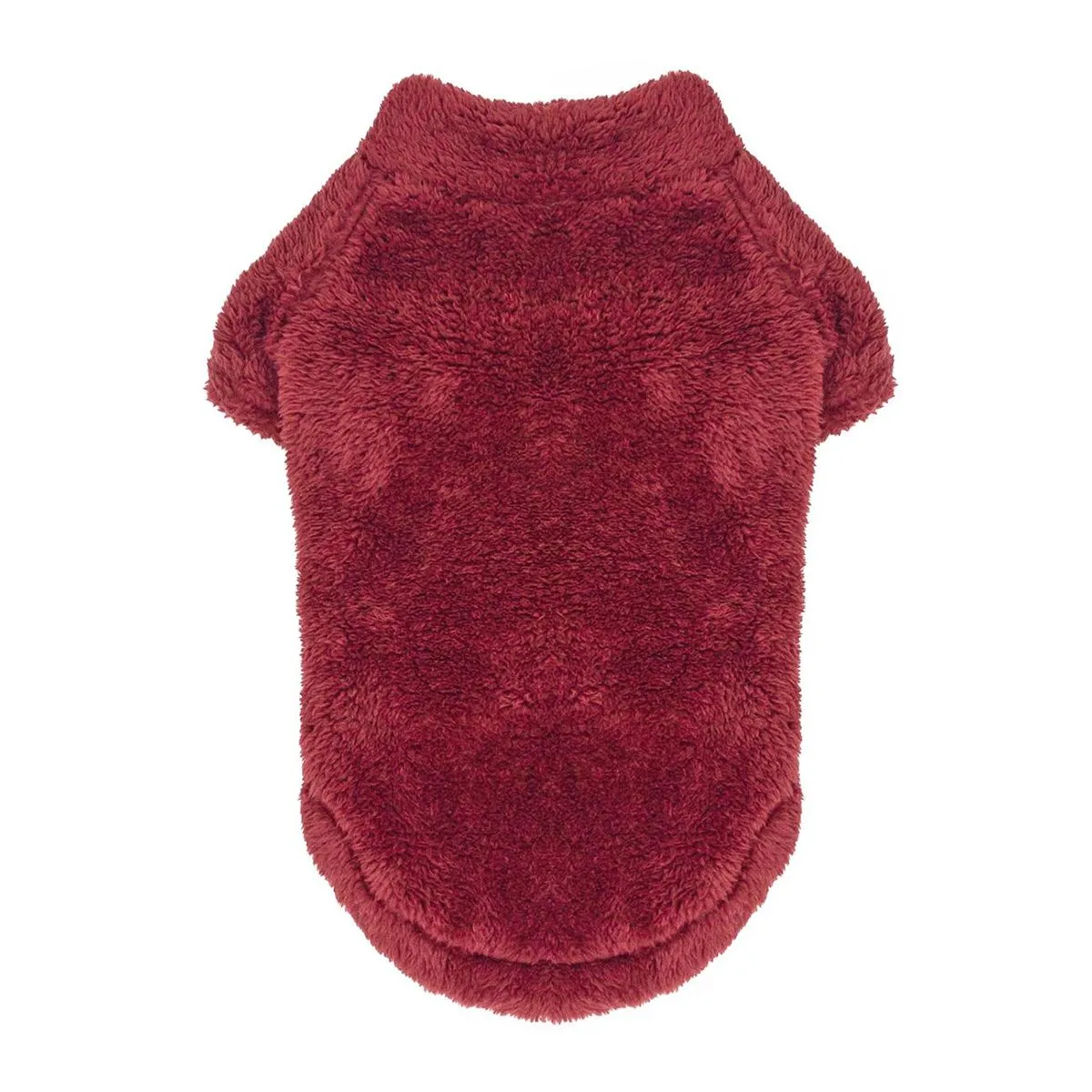 Soft Plush Pullover Dog Coat Burgundy