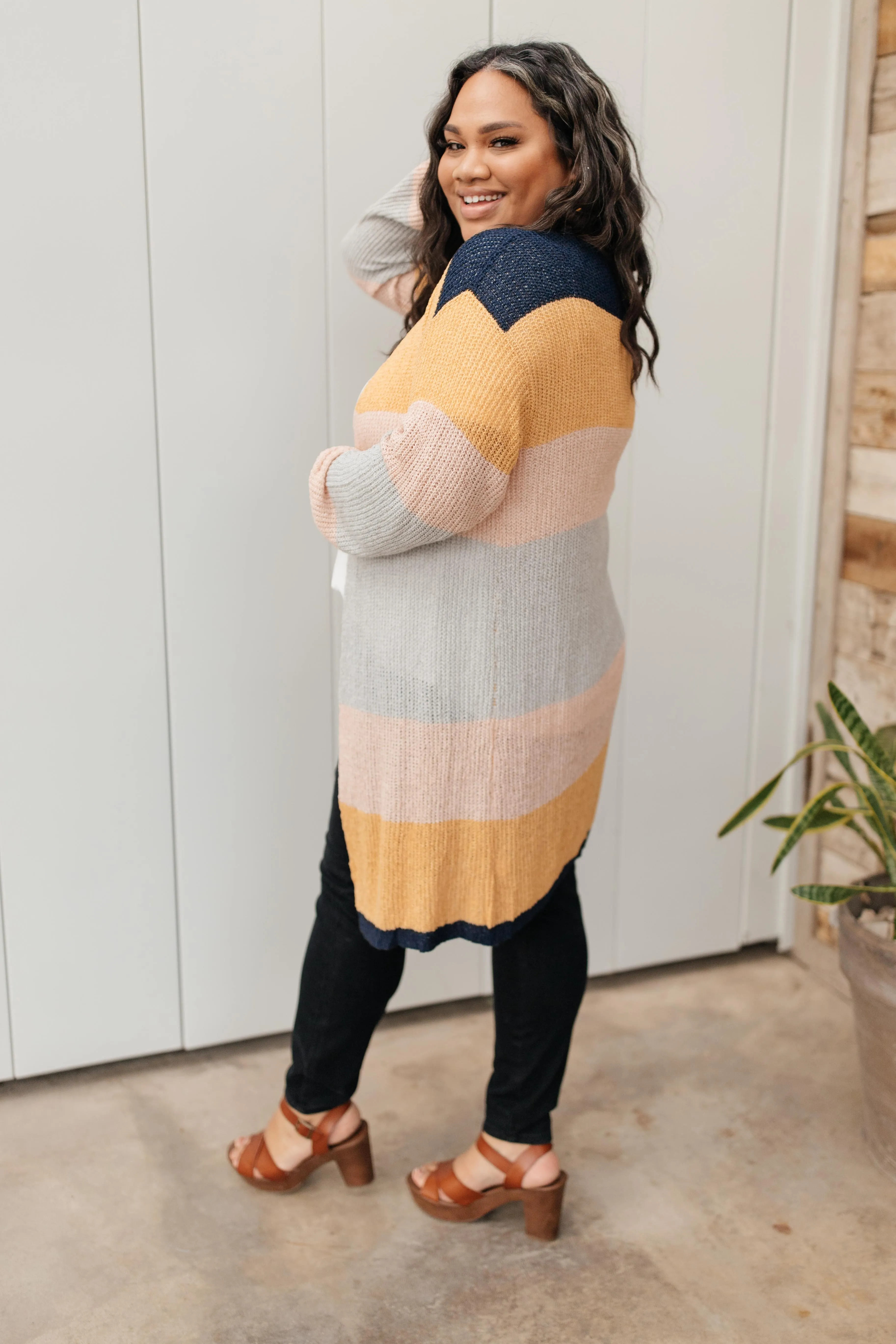 Striped Type Cardigan