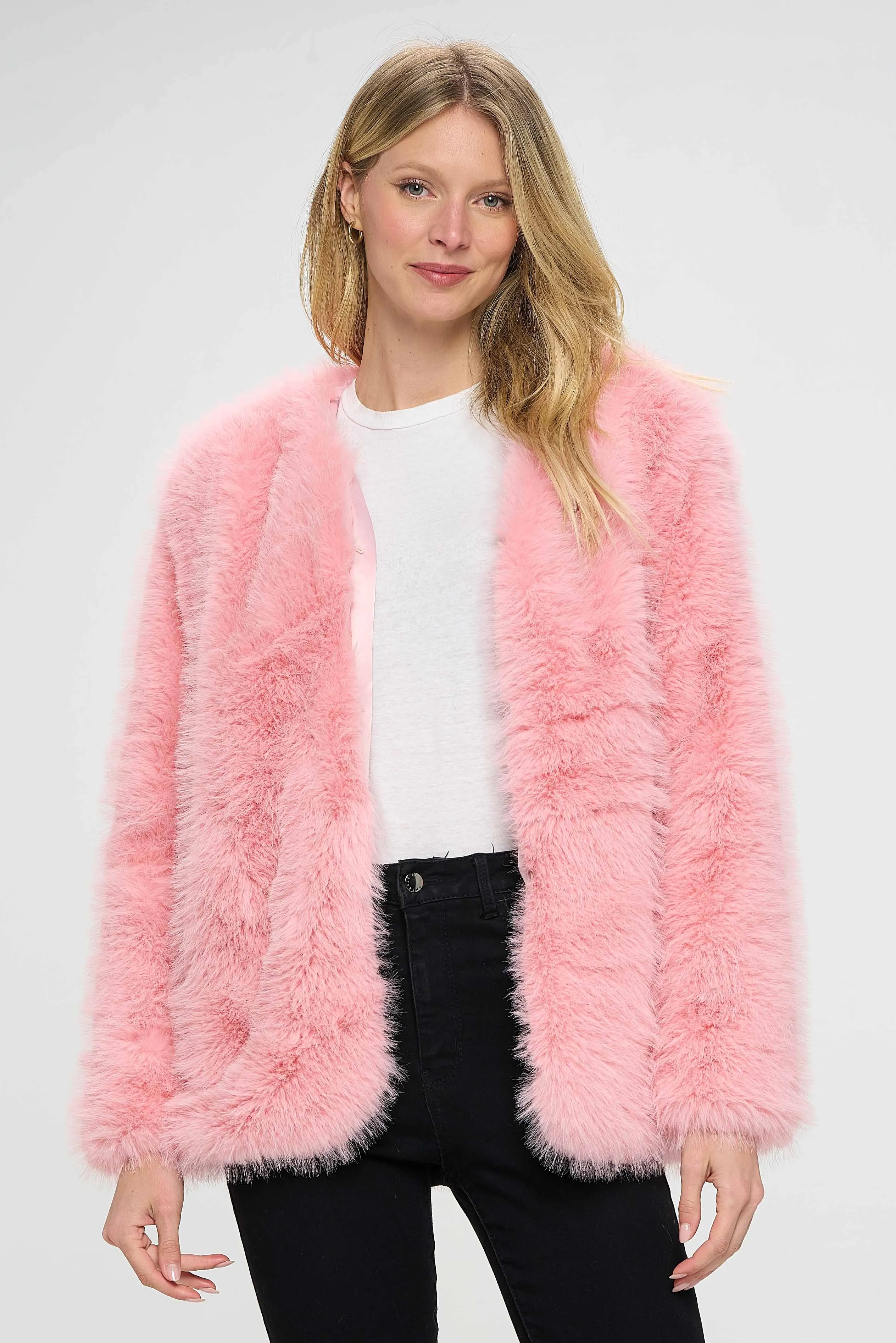 Stunning Pink Fur Coat