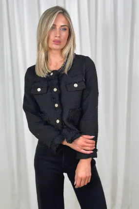 Taylor Tweed Jacket In Black