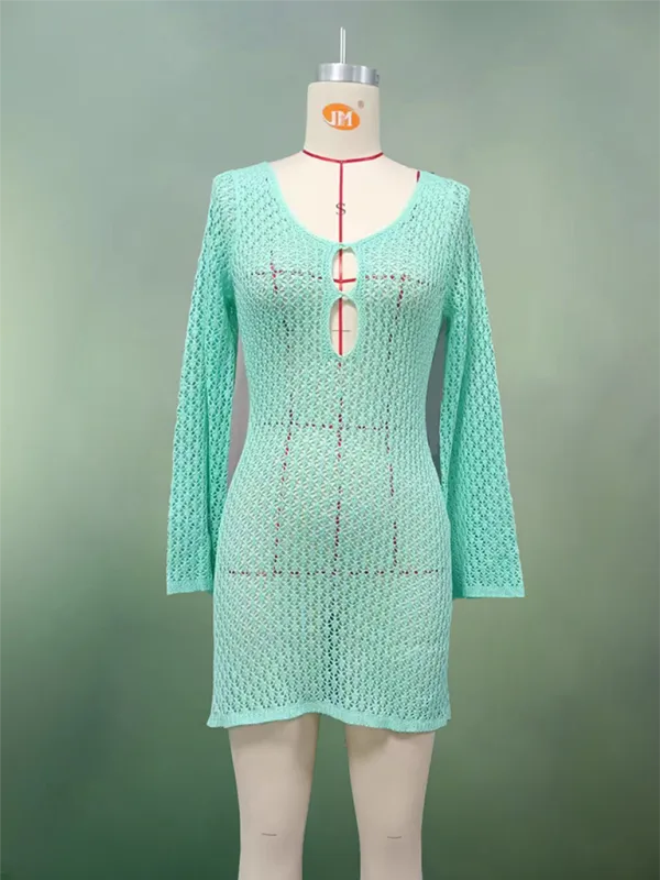 TEEK - Knitted Mesh Cover Up Dress