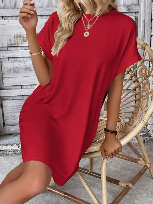 TEEK - Loose Short Sleeve Pocket Dress