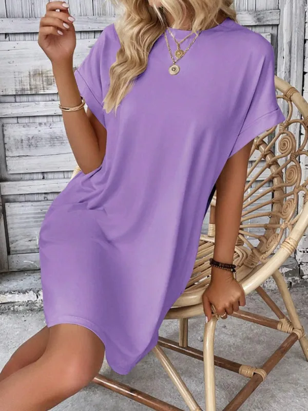 TEEK - Loose Short Sleeve Pocket Dress