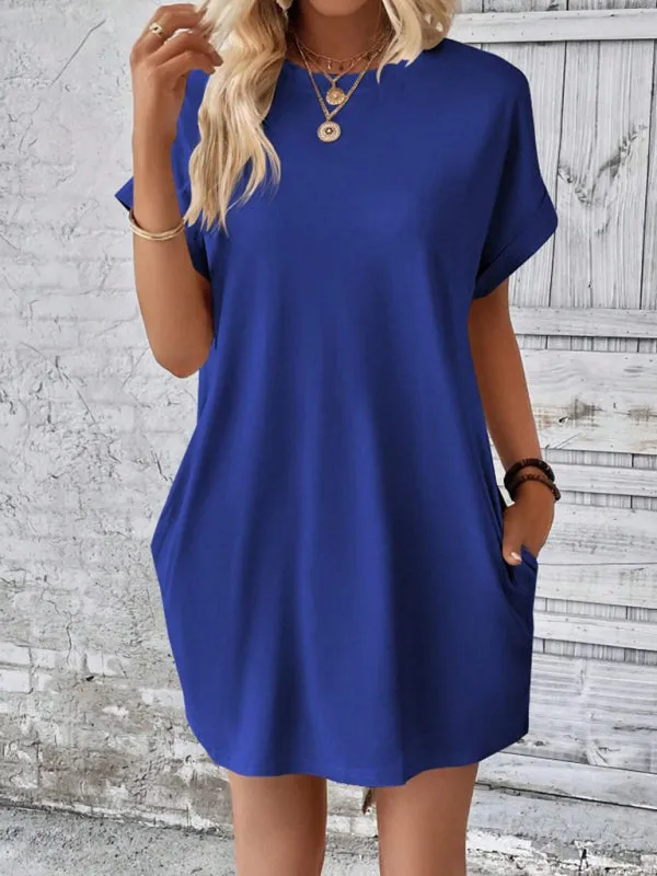 TEEK - Loose Short Sleeve Pocket Dress