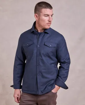 The Barrett - Wool Shirt Jacket w/Quilted Lining - Blue/Navy