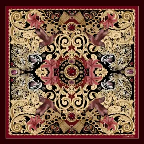 The Leopard & Ruby Silk Scarf | 90x90cm [Preorder]