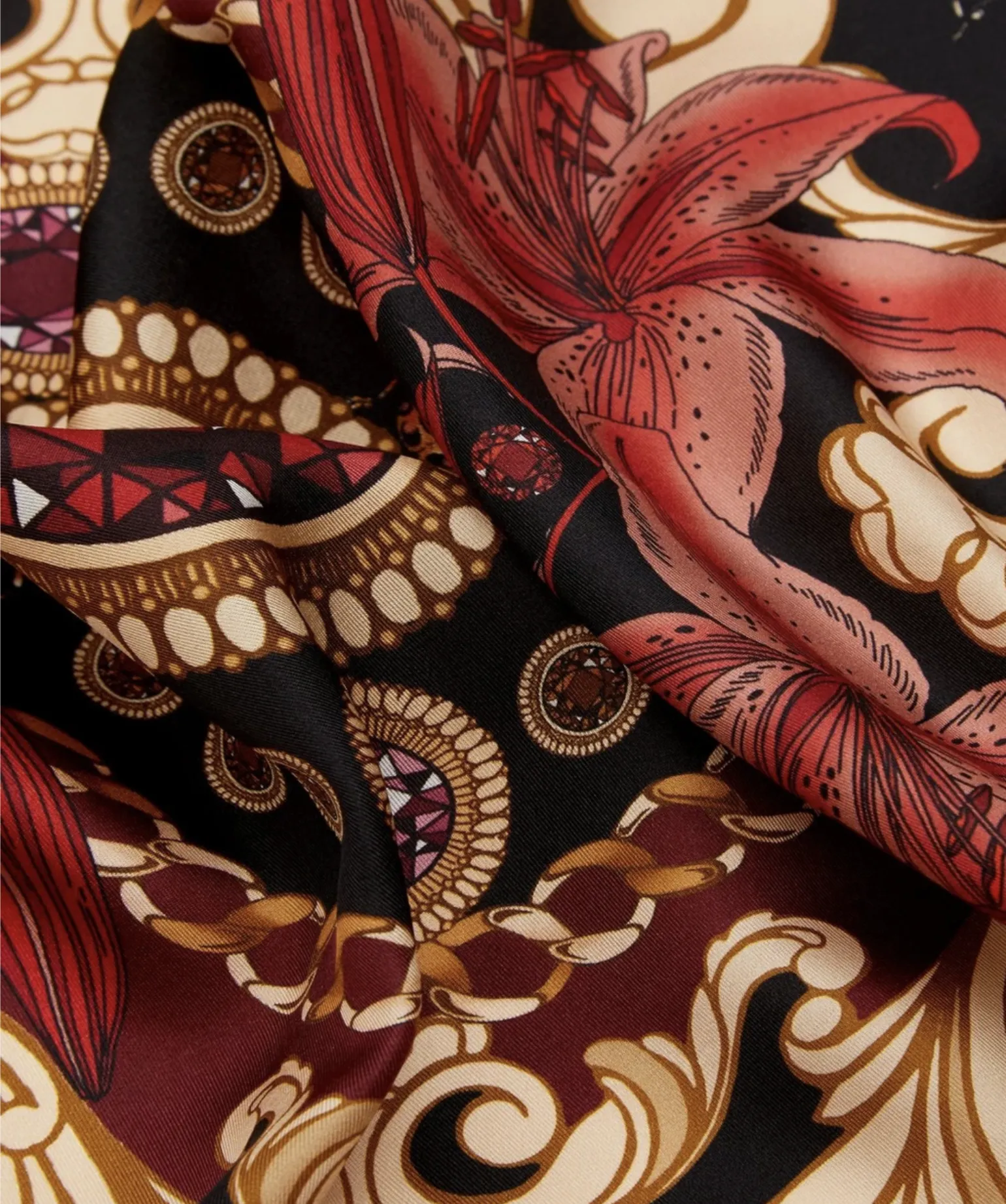 The Leopard & Ruby Silk Scarf | 90x90cm [Preorder]