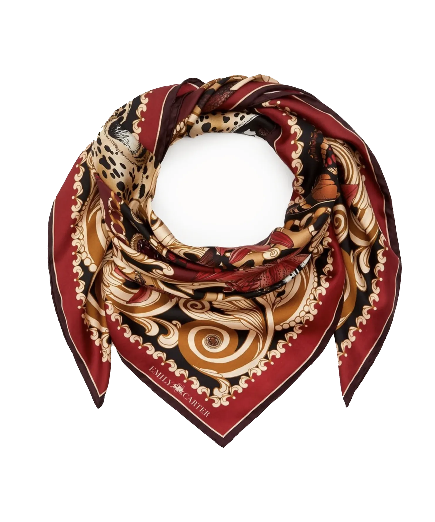 The Leopard & Ruby Silk Scarf | 90x90cm [Preorder]