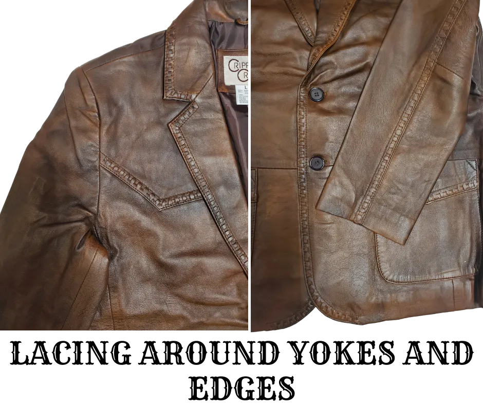 The "Cassidy" Western Boot Stitch Blazer Leather Jacket