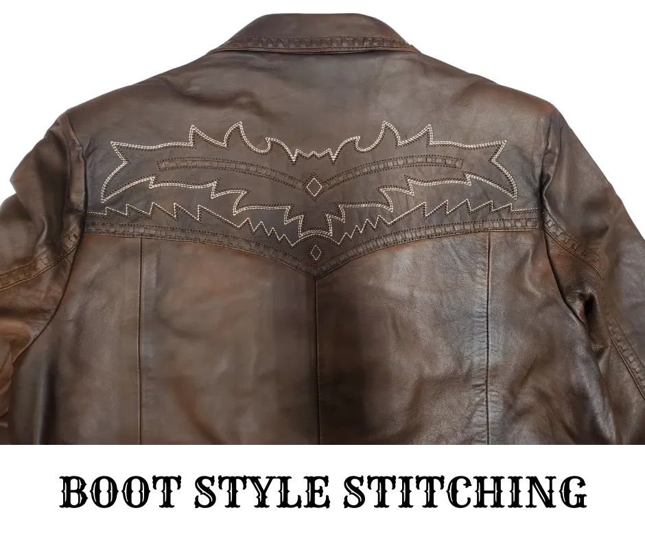 The "Cassidy" Western Boot Stitch Blazer Leather Jacket