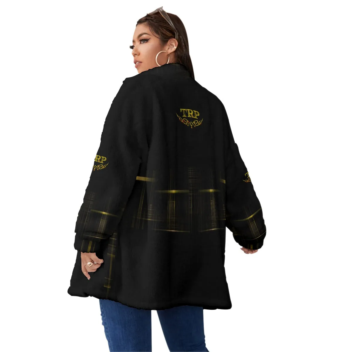 TRP Matrix 01 Ladies Designer Full Zip Plus Size Teddy Coat