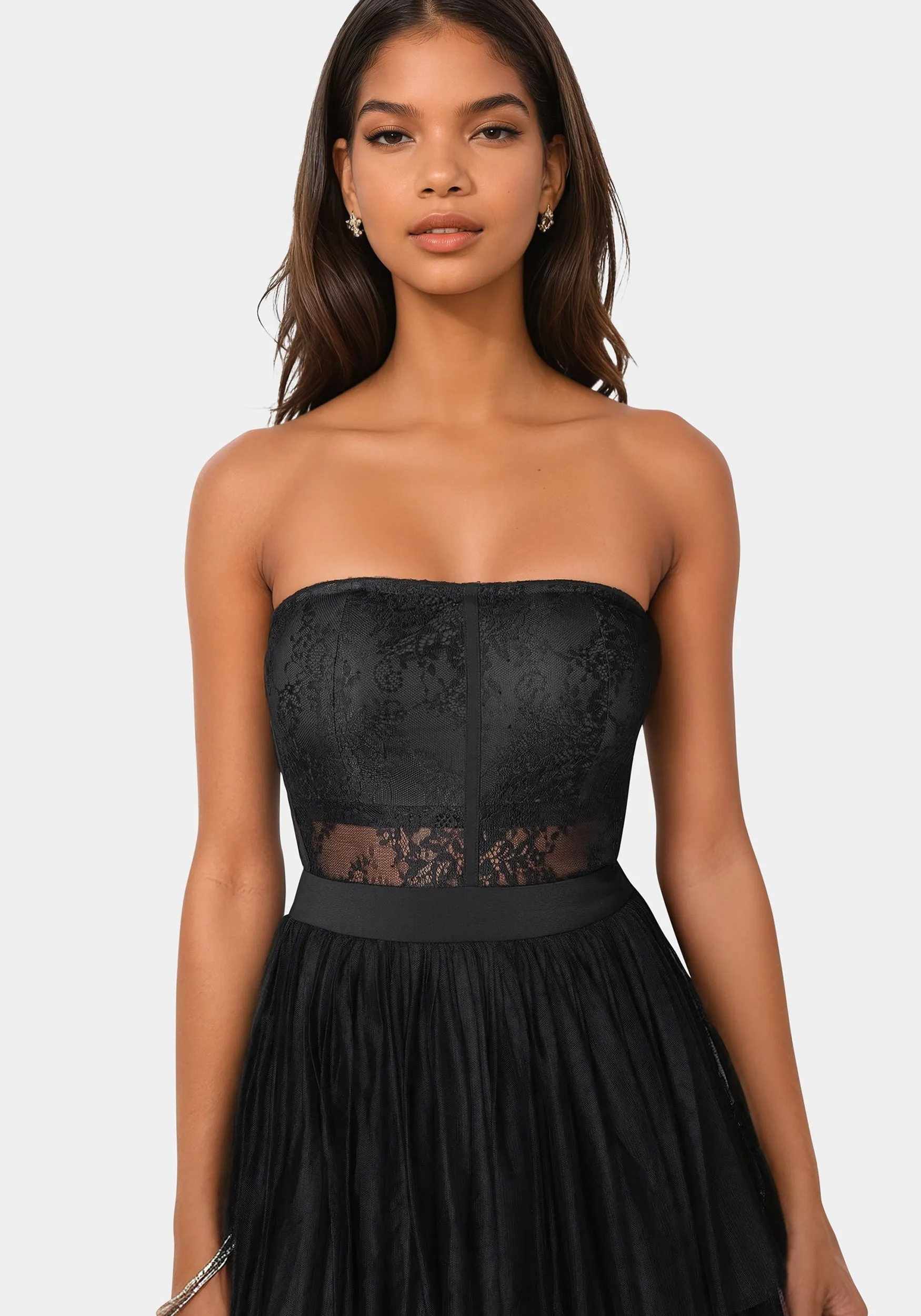 Tulle Corset Midi Dress