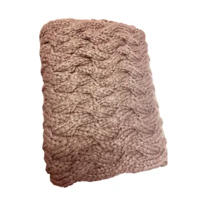 Twist Infinity Scarf (Brown) - Luxurious Cable Knit Design for Ultimate Warmth