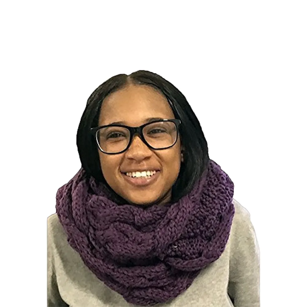 Twist Infinity Scarf (Brown) - Luxurious Cable Knit Design for Ultimate Warmth