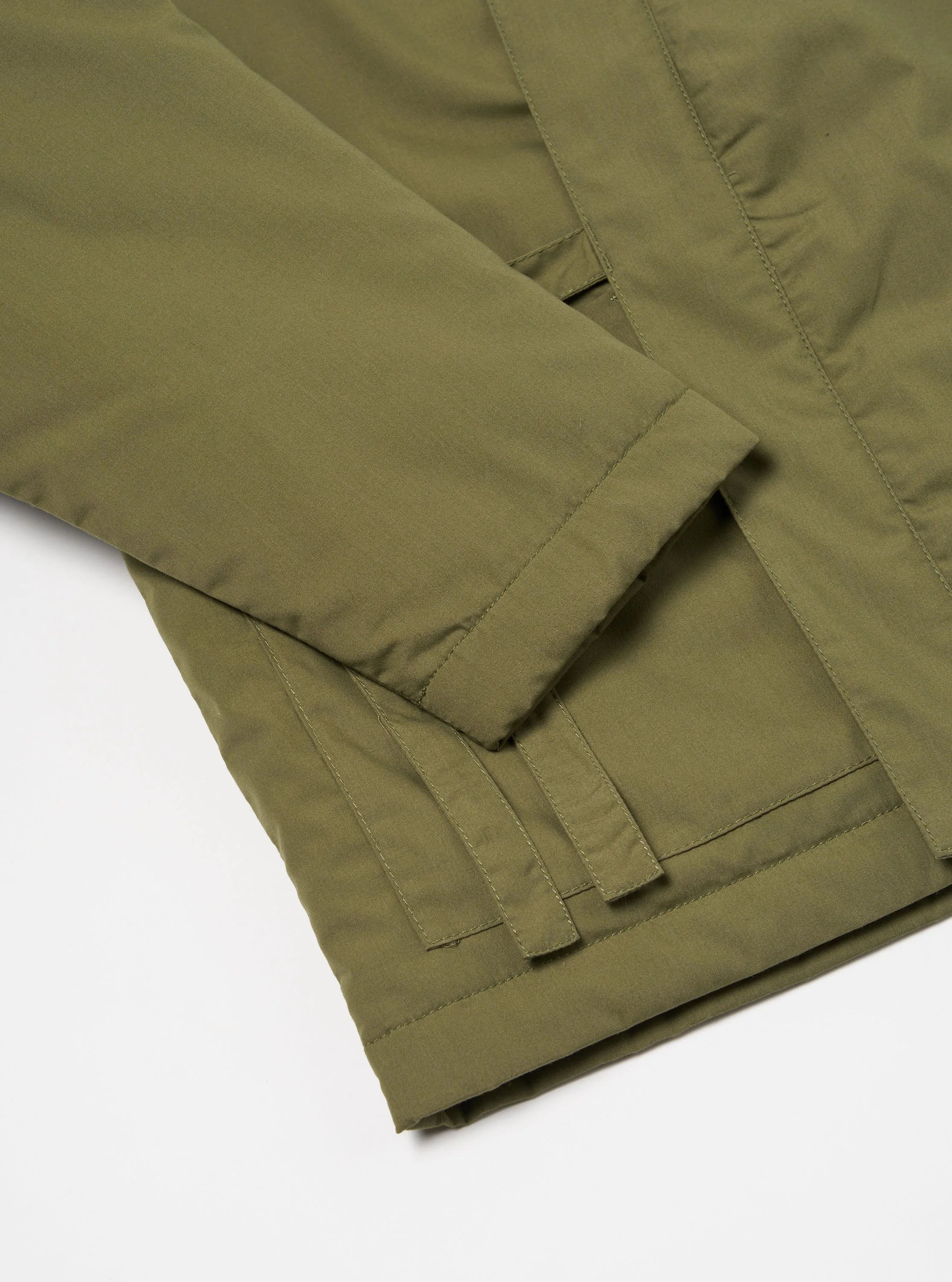 Universal Works Reversible Kyoto Work Jacket in Olive/Navy Recycled Polytech