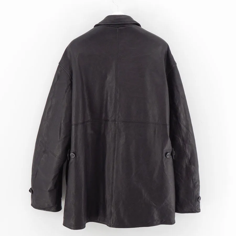 【UNUSED/アンユーズド】<br>Leather car coat <br>US2450