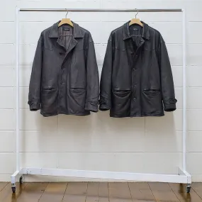 【UNUSED/アンユーズド】<br>Leather car coat <br>US2450