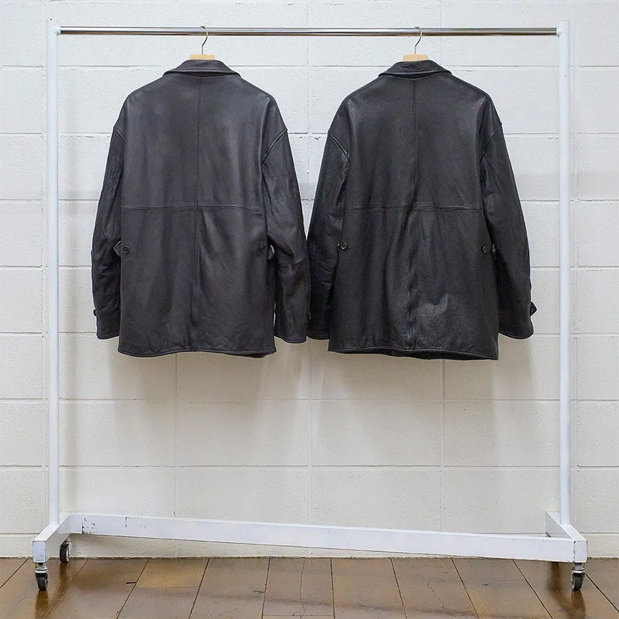 【UNUSED/アンユーズド】<br>Leather car coat <br>US2450