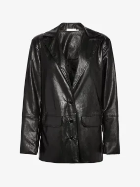 Vegan Leather Oversized Blazer