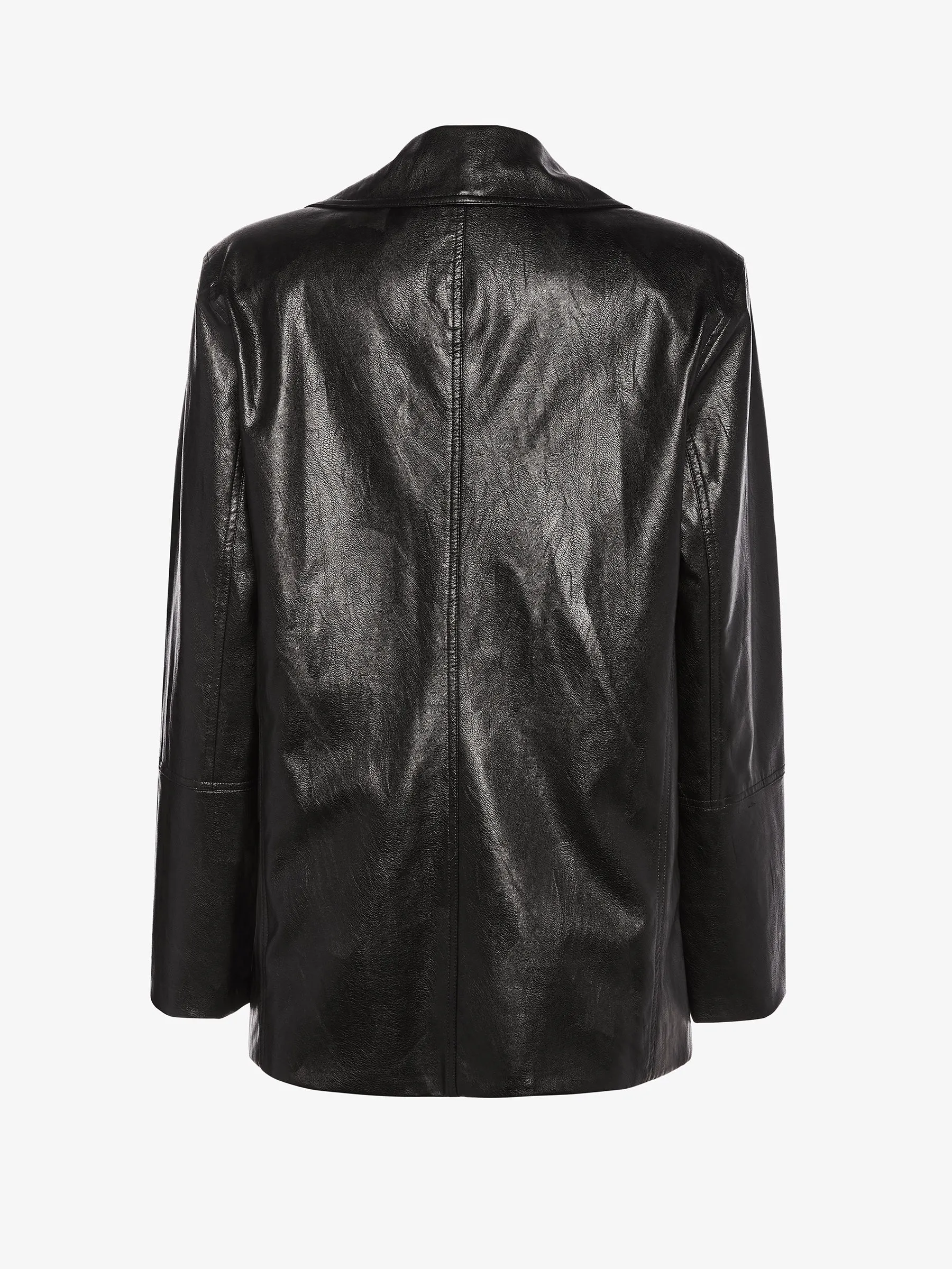 Vegan Leather Oversized Blazer