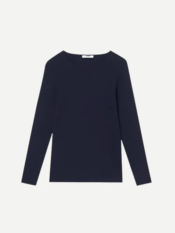 Vere Long Sleeve Top in Darkest Navy