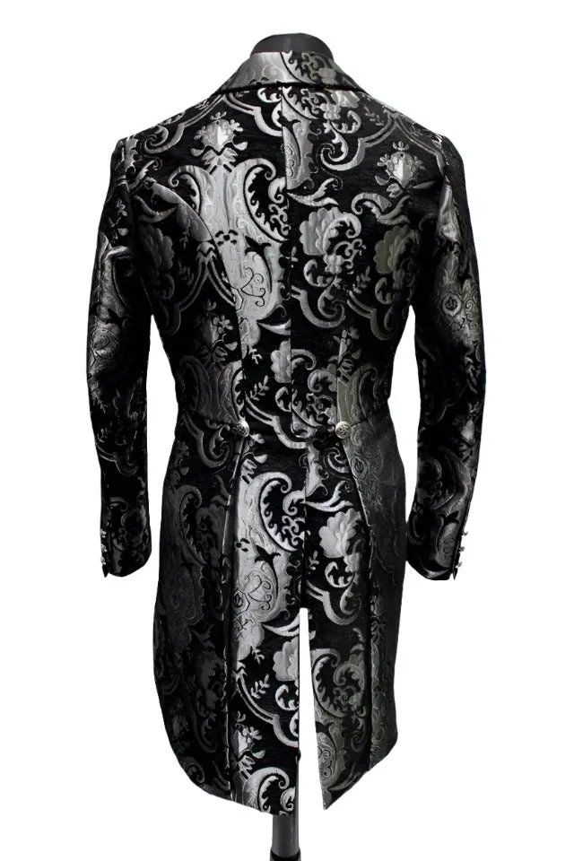 VICTORIAN TAILCOAT - SILVER/BLACK TAPESTRY