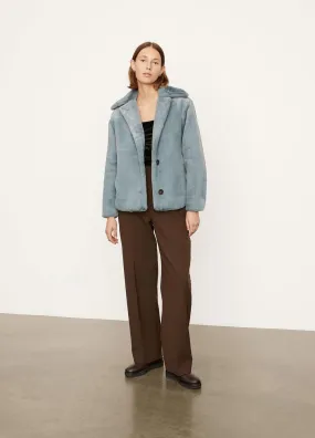 Vince - Plush Casual Jacket in Steel Blue