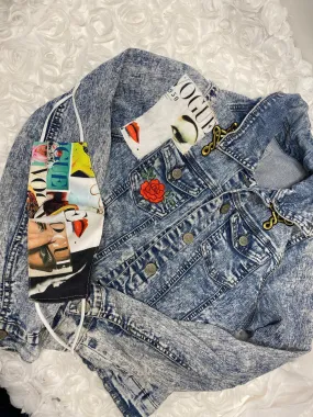 “Vogue it out” denim jacket set