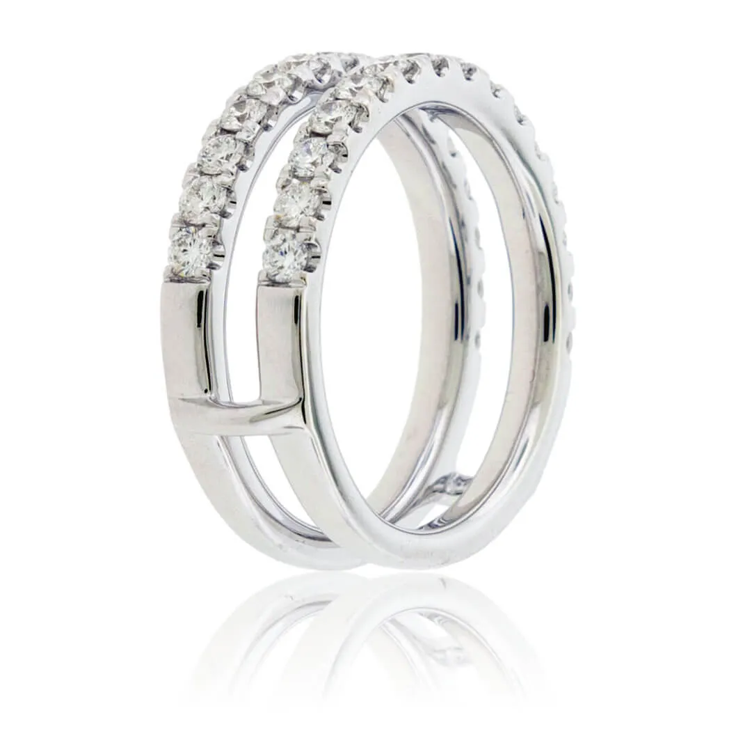 White Gold 1.00ctw Diamond Ring Jacket