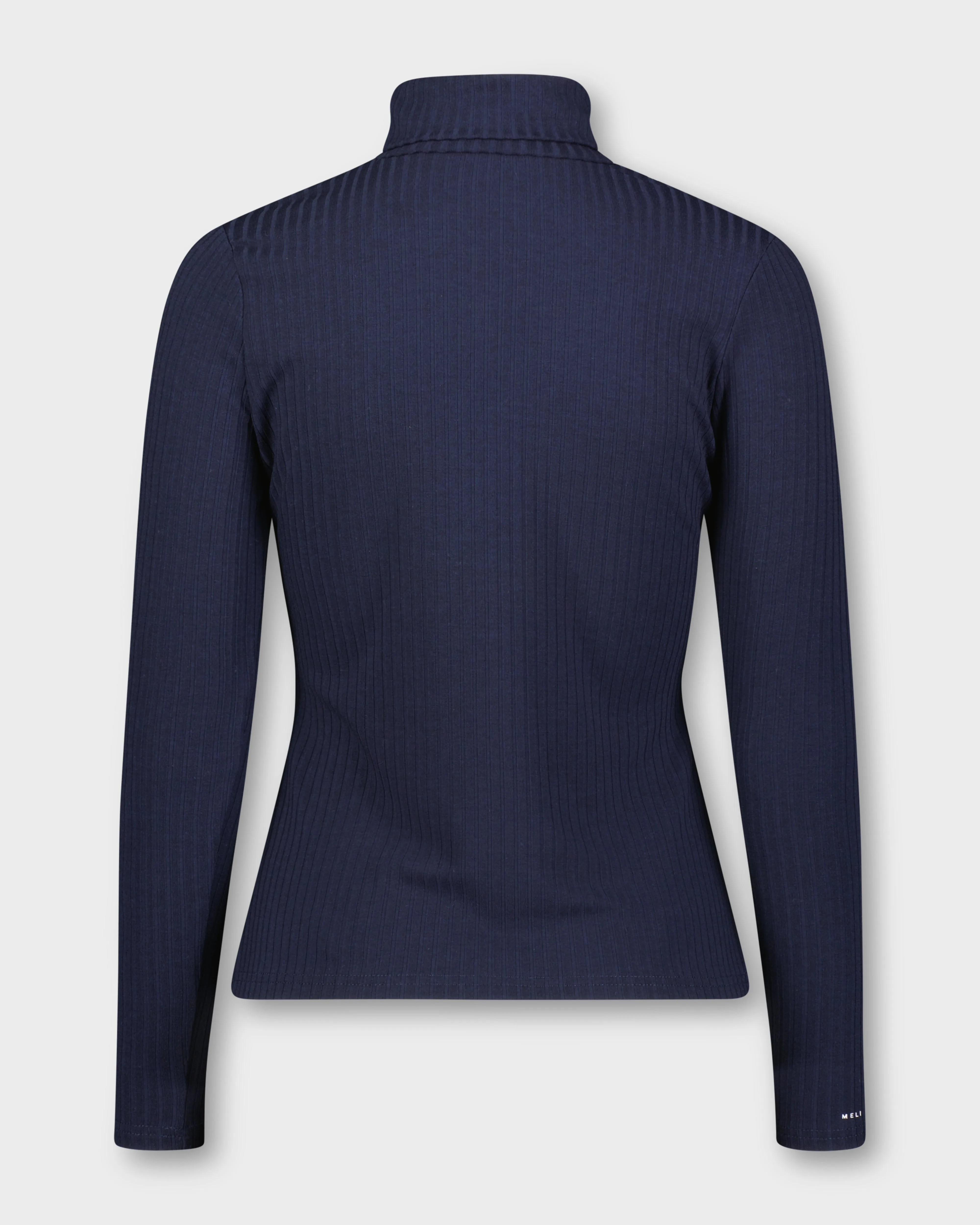 WIDE RIBBED TURTLENECK-NAVY