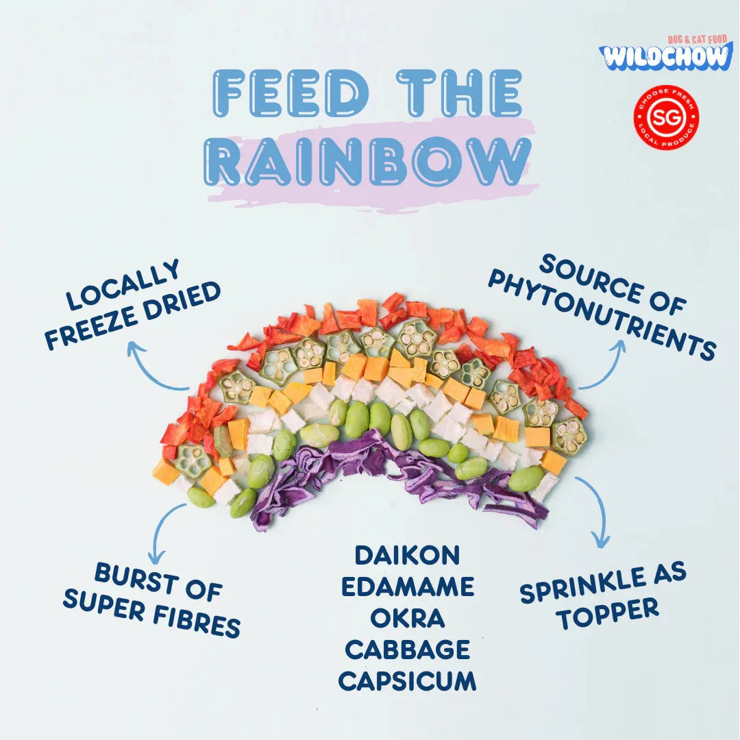 WildChow Freeze-Dried Garden Rainbow Treats For Dogs