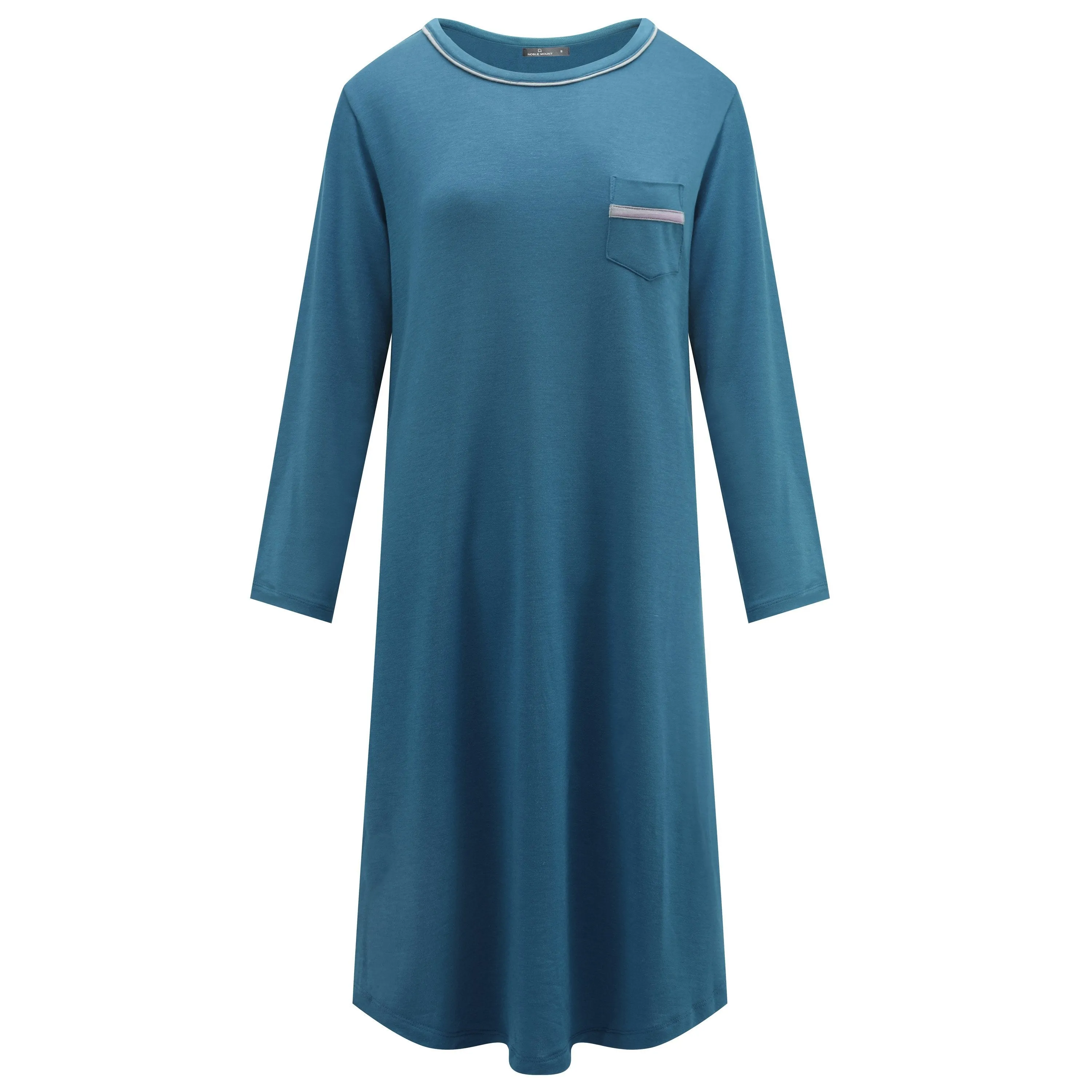 Women's Jersey Knit French Terry Sleep Dress (3/4 Sleeve)